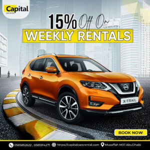 Exclusive offer to rent a car in Abu Dhabi for just AED 1 at Capital Cars Rental.